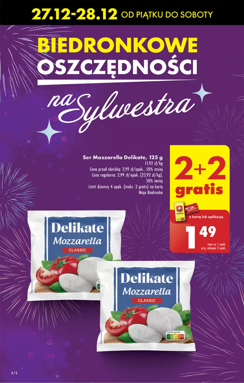 Gazetka promocyjna Biedronka - Od Czwartku - ważna 27.12.2024 do 01.01.2025 - strona 4 - produkty: Gra, Mozzarella, Ser