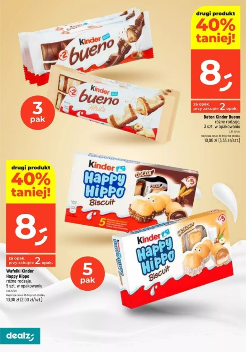 Gazetka promocyjna Dealz - ważna 17.10 do 23.10.2024 - strona 12 - produkty: Baton, HiPP, Kinder, Kinder Bueno