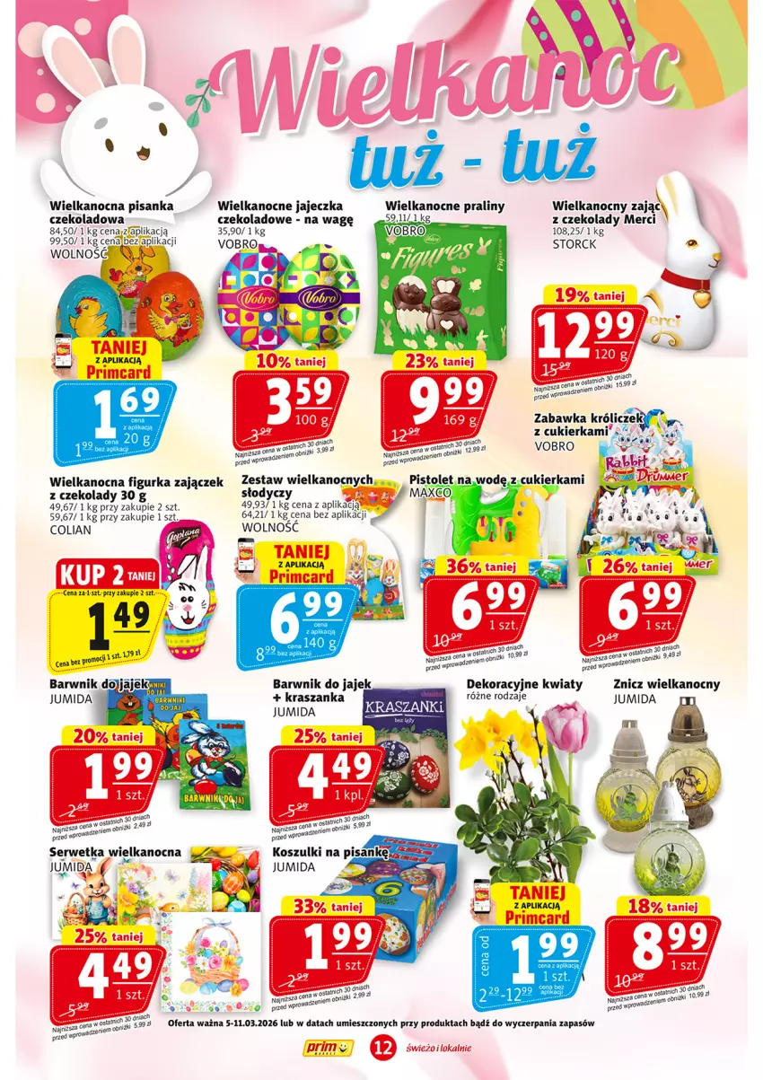 Gazetka promocyjna Prim Market - ważna 05.03 do 11.03.2026 - strona 12 - produkty: Cukier, Fa, Merci, Pistolet, Praliny, Zabawka, Znicz