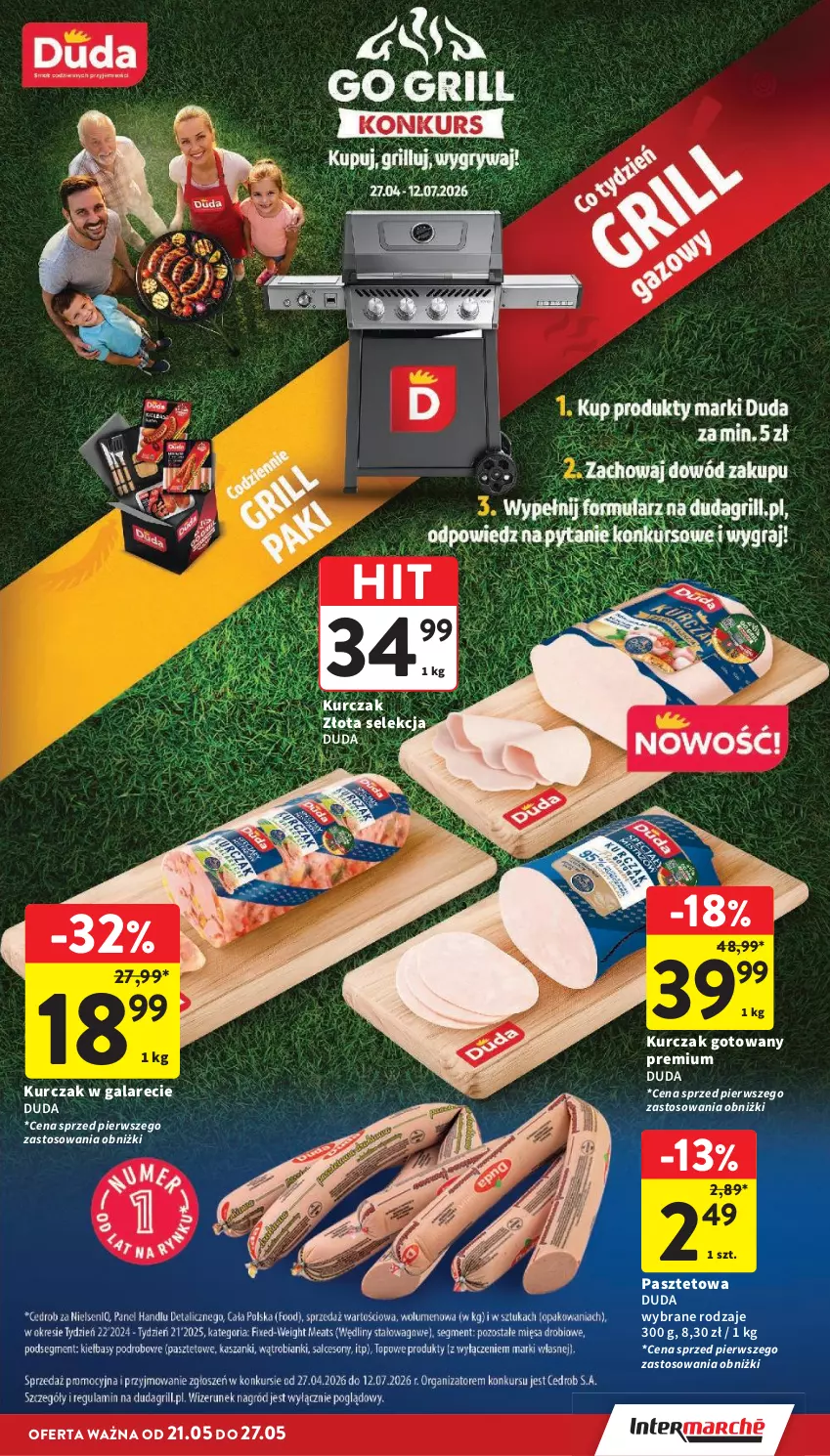 Gazetka promocyjna Intermarche - Gazetka promocyjna - ważna 21.05 do 27.05.2026 - strona 17 - produkty: Duda, Gala, Kurczak, Kurczak gotowany, Pasztet