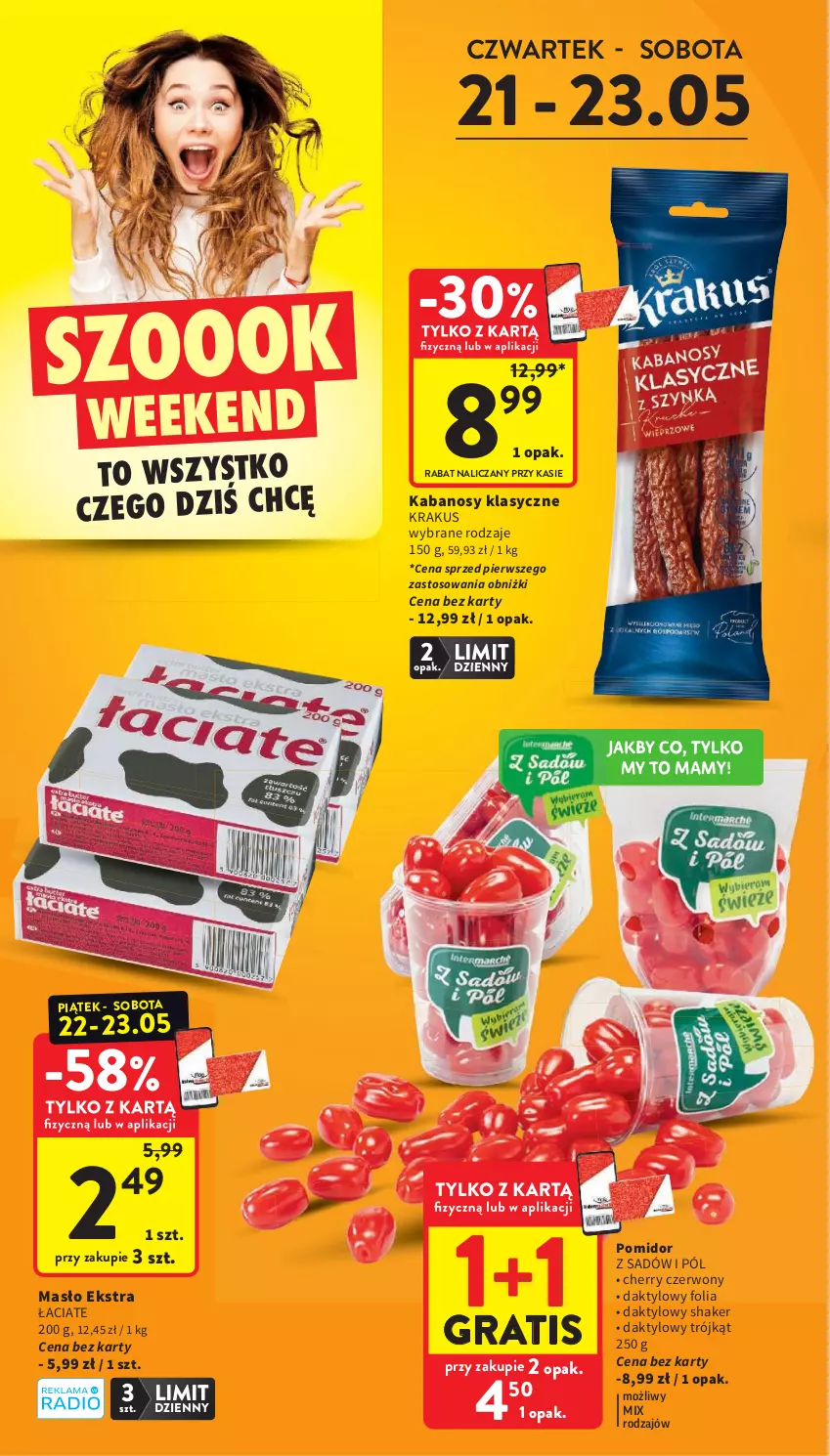 Gazetka promocyjna Intermarche - Gazetka promocyjna - ważna 21.05 do 27.05.2026 - strona 2 - produkty: Gra, Kabanos, Krakus, Masło