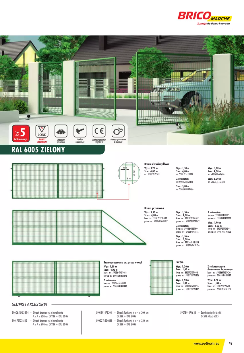 Gazetka promocyjna Bricomarche - Gazetka - ważna 17.05 do 31.07.2022 - strona 49 - produkty: Cynk, Rama, Słupek, Wagi