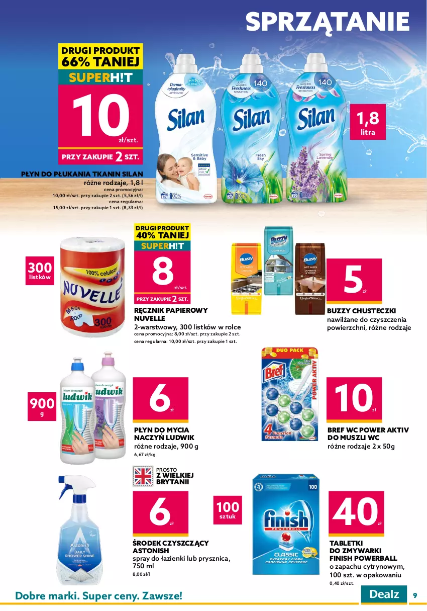 Gazetka promocyjna Dealz - NOWY SKLEPKaruzela Kołobrzeg, Budzistowo - ważna 27.10 do 09.11.2022 - strona 9 - produkty: Bref, Chusteczki, Colgate, Do mycia naczyń, Finish, Gillette, LG, Ludwik, Maszynka, Mus, Nivea, Olej, Palmolive, Papier, Pasta do zębów, Pianka do golenia, Płyn do mycia, Płyn do mycia naczyń, Płyn do płukania, Ręcznik, Silan, Sprzątanie, Szampon, Szynka, Tablet, Tabletki do zmywarki, Zmywarki