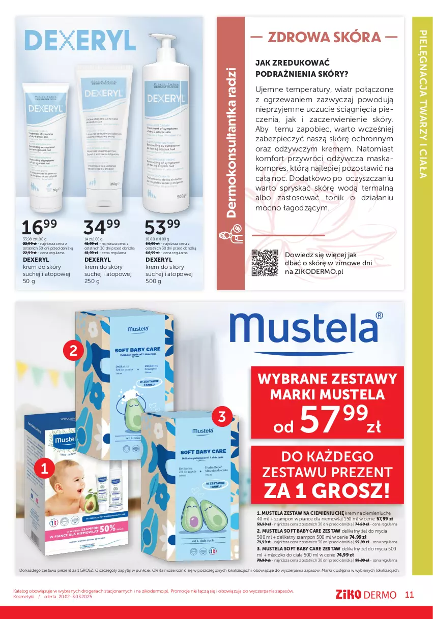 Gazetka promocyjna Ziko - Gazetka Ziko Dermo - ważna 20.02 do 03.03.2025 - strona 11 - produkty: Maska, Mleczko, Mleczko do ciała, Mus, Mustela, Ogrzewanie, Piec, Szampon, Tonik, Top