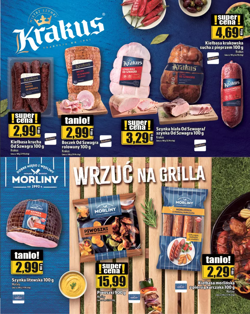 Gazetka promocyjna Topaz - Gazetka - ważna 09.05 do 15.05.2024 - strona 7 - produkty: Gra, Kiełbasa, Kiełbasa krakowska, Klej, Krakus, Kurczak, Szynka, Szynka biała