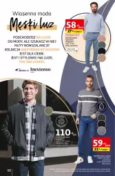 Gazetka promocyjna Auchan - Gazetka Wiosenne inspiracje Hipermarket Auchan - Gazetka - ważna od 13.03 do 13.03.2024 - strona 12 - produkty: Spodnie jeans, Szal, Kurtka, Moda, Nuty, Spodnie