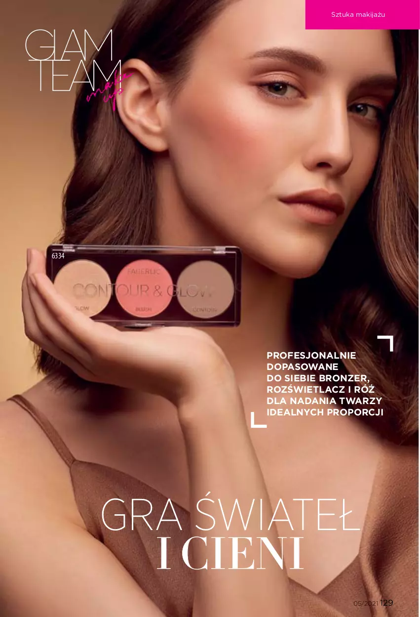 Gazetka promocyjna Faberlic - Gazetka - ważna 29.03 do 11.04.2021 - strona 129 - produkty: Bronzer, Gra, Makijaż, Por, Rozświetlacz