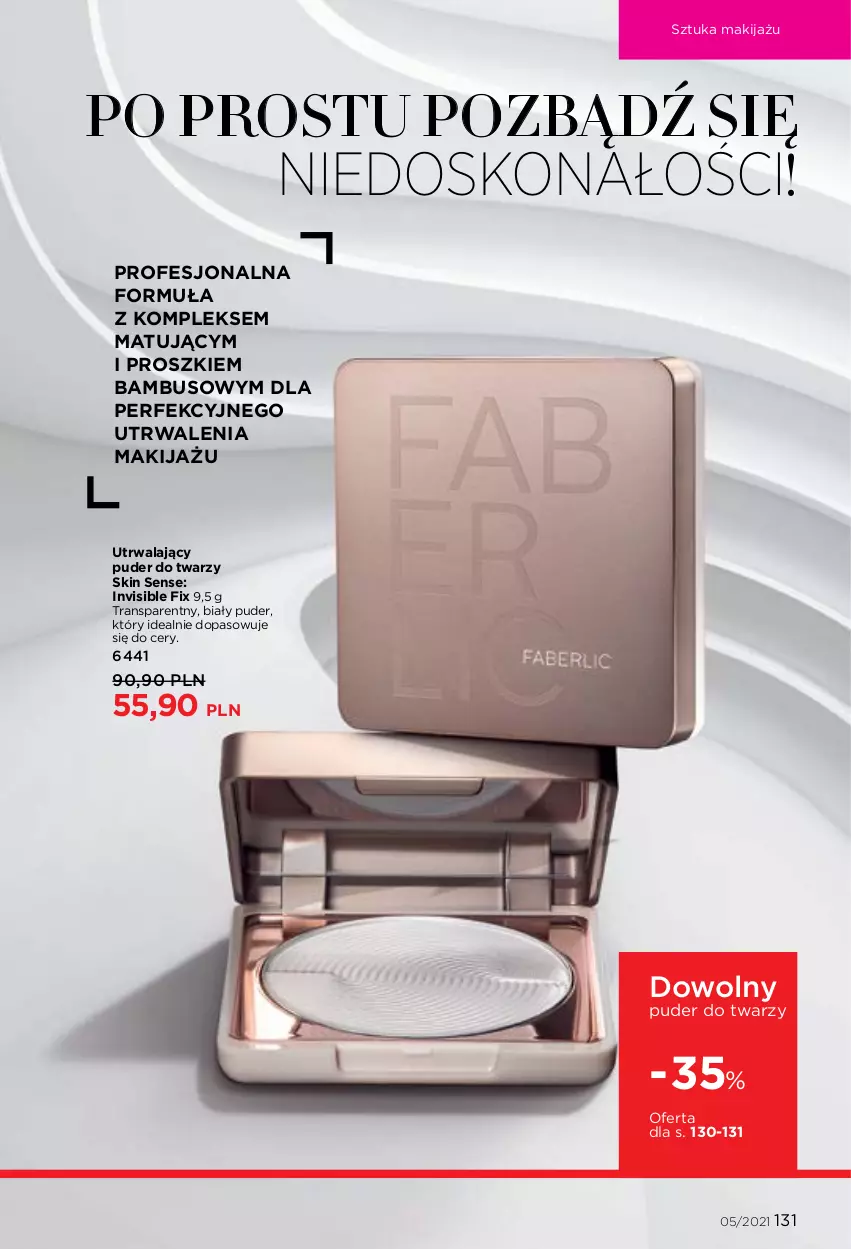 Gazetka promocyjna Faberlic - Gazetka - ważna 29.03 do 11.04.2021 - strona 131 - produkty: Makijaż, Puder, Puder do twarzy, Tran