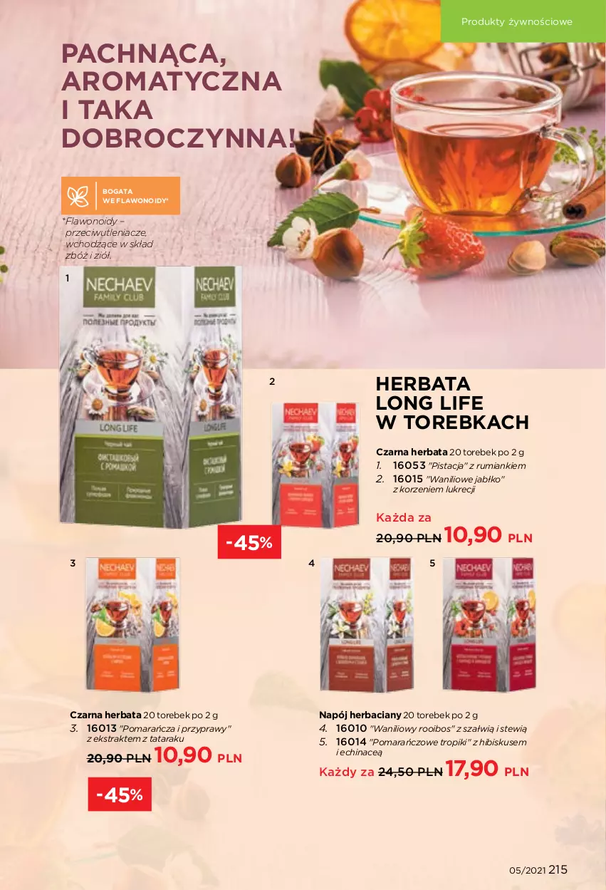 Gazetka promocyjna Faberlic - Gazetka - ważna 29.03 do 11.04.2021 - strona 215 - produkty: Herbata, Hibiskus, Napój, Przyprawy, Rum, Torebka