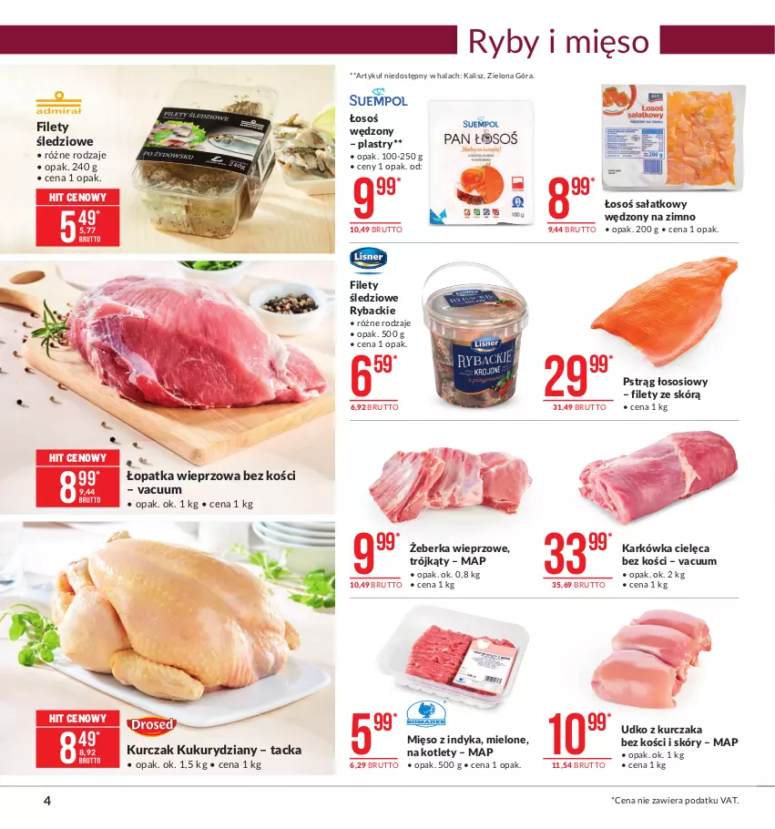 Gazetka promocyjna Makro - [Oferta promocyjna] Artykuły spożywcze - ważna 26.01 do 08.02.2021 - strona 4 - produkty: Kotlet, Kurczak, Mięso, Mięso z indyka, Pstrąg, Pstrąg łososiowy, Ryba, Sałat, Sos