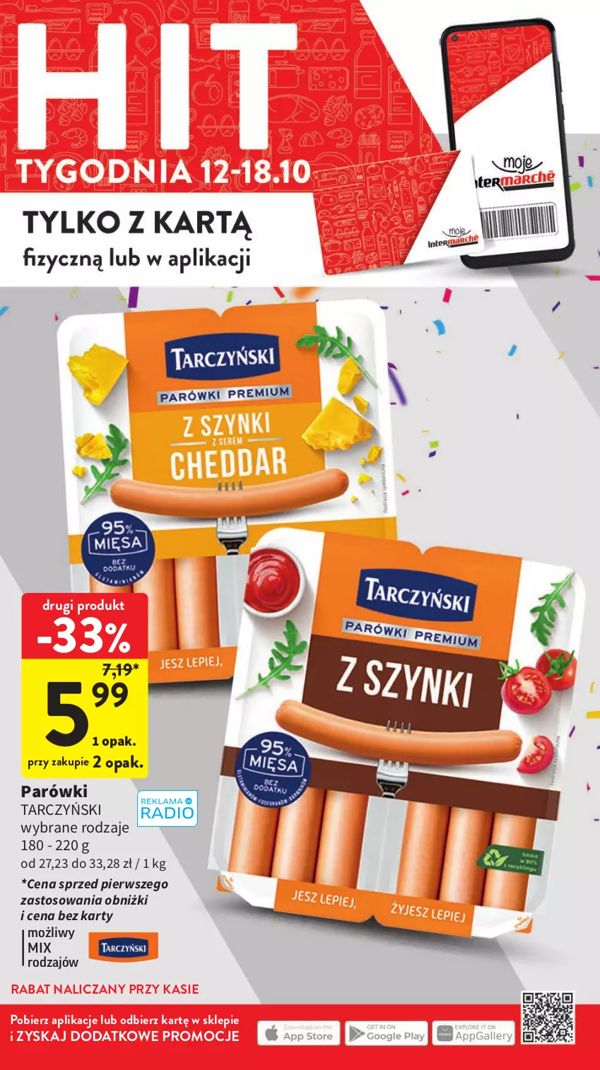 Gazetka promocyjna Intermarche - Gazetka Intermarche - ważna 12.10 do 18.10.2023 - strona 7 - produkty: Parówki, Tarczyński