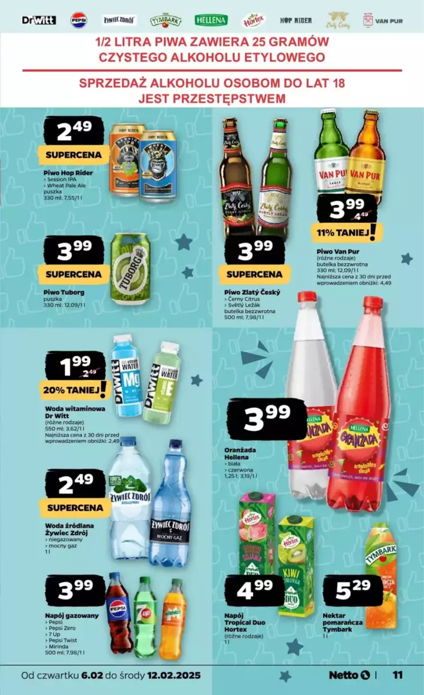 Gazetka promocyjna Netto - ważna 06.02 do 12.02.2025 - strona 5 - produkty: Gra, Pepsi, Piwa, Piwo, Pur, SESSIO