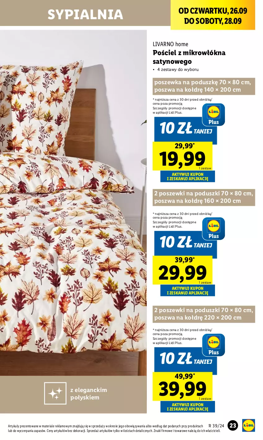 Gazetka promocyjna Lidl - GAZETKA - ważna 23.09 do 28.09.2024 - strona 27 - produkty: Ivar, Pościel, Poszewka, Sypialnia