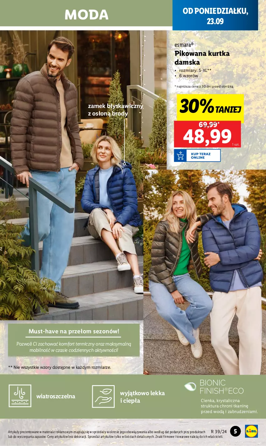 Gazetka promocyjna Lidl - GAZETKA - ważna 23.09 do 28.09.2024 - strona 7 - produkty: Kurtka, Mobil, Moda, Mus