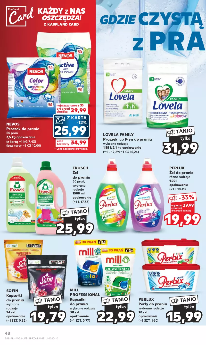 Gazetka promocyjna Kaufland - Gazetka tygodnia - ważna 10.08 do 16.08.2023 - strona 48 - produkty: Fa, Frosch, Kapsułki do prania, Lovela, Płyn do prania, Proszek do prania