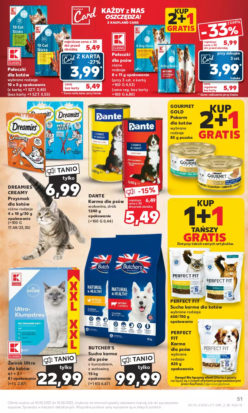 Gazetka promocyjna Kaufland - Gazetka tygodnia - ważna 10.08 do 16.08.2023 - strona 51 - produkty: Drób, Gourmet Gold, Gra, Kurczak, Sucha karma, Waga, Wołowina