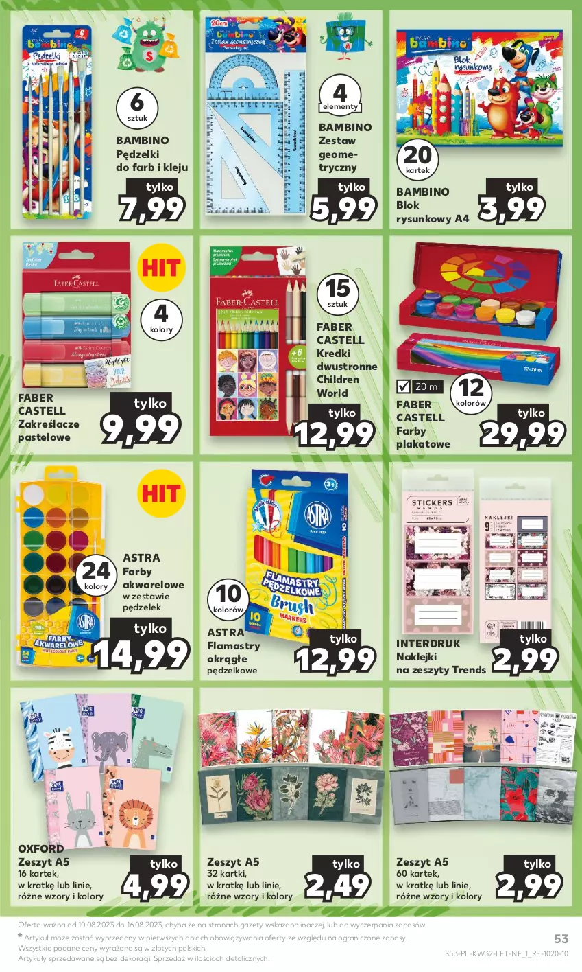 Gazetka promocyjna Kaufland - Gazetka tygodnia - ważna 10.08 do 16.08.2023 - strona 53 - produkty: Fa, Flamastry, Gra, Klej