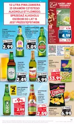 Gazetka promocyjna Kaufland - Gazetka tygodnia - Gazetka - ważna od 16.08 do 16.08.2023 - strona 43 - produkty: Piwa, Piwo, Pistacje, Ser, Koc, Gin, Gra, Kasztelan, Perła, Piwo jasne, Crunchips, Felix, Wasa, Okocim, Lech Premium