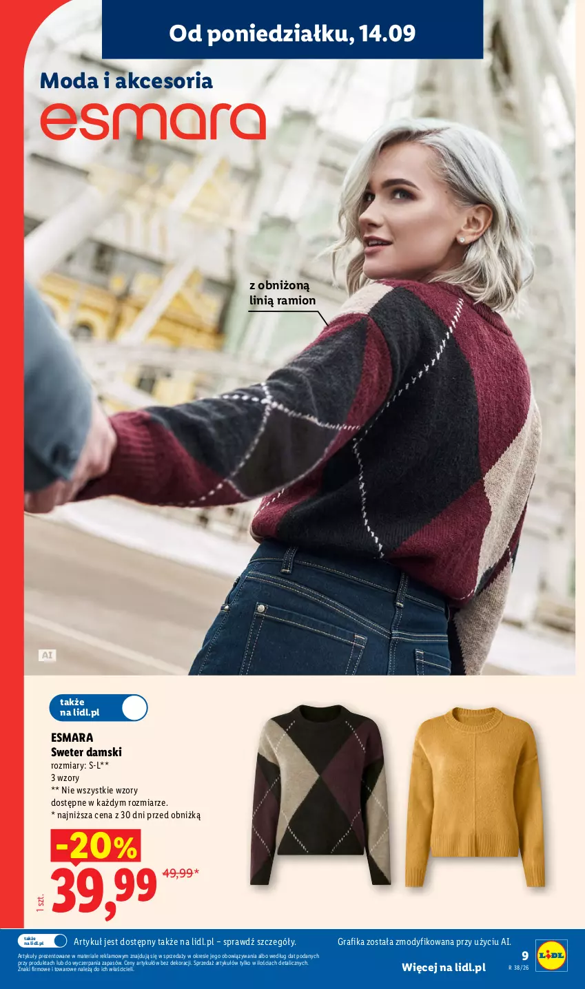 Gazetka promocyjna Lidl - Gazetka ważna od 14.09. do 19.09. - ważna 14.09 do 19.09.2026 - strona 13 - produkty: Gra, Grafika, Moda, Sweter