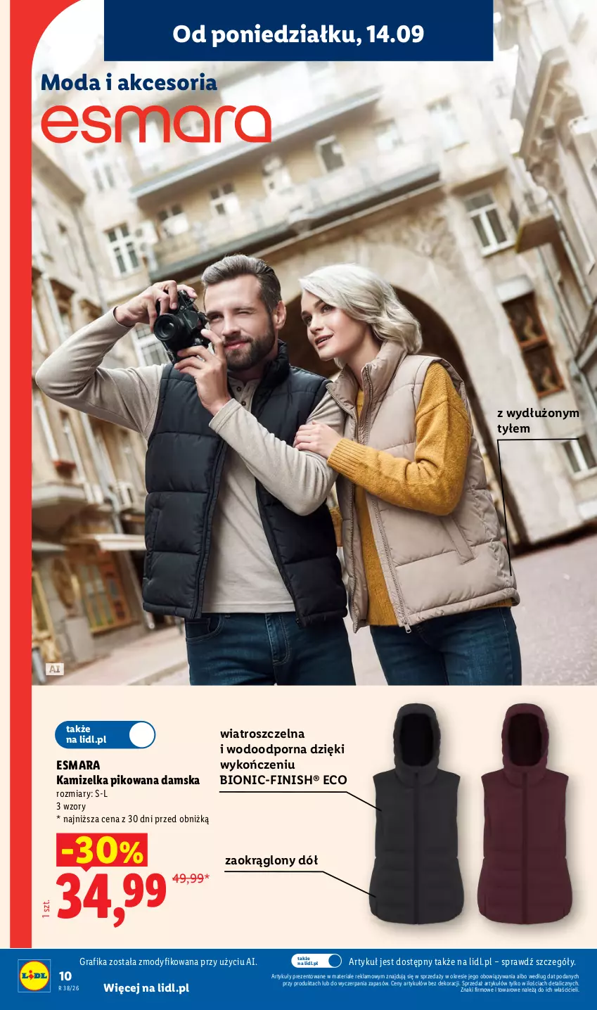 Gazetka promocyjna Lidl - Gazetka ważna od 14.09. do 19.09. - ważna 14.09 do 19.09.2026 - strona 14 - produkty: Finish, Gra, Grafika, Kamizelka, Moda, Por