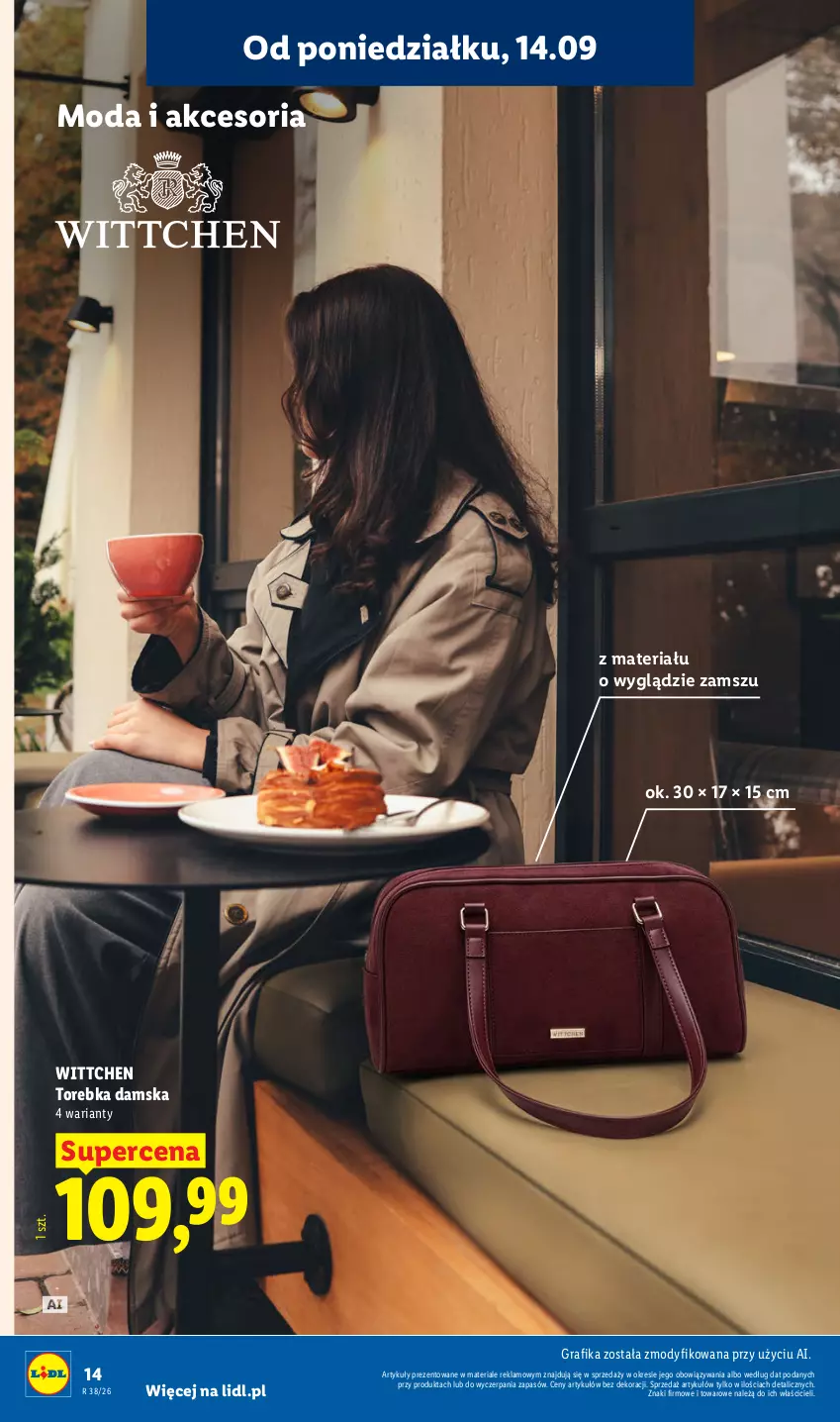 Gazetka promocyjna Lidl - Gazetka ważna od 14.09. do 19.09. - ważna 14.09 do 19.09.2026 - strona 18 - produkty: Gra, Grafika, Moda, Torebka, Wittchen