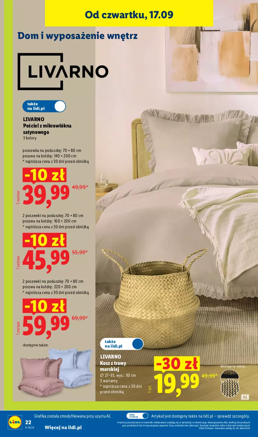 Gazetka promocyjna Lidl - Gazetka ważna od 14.09. do 19.09. - ważna 14.09 do 19.09.2026 - strona 26 - produkty: Gra, Grafika, Ivar, Kosz, Pościel, Poszewka