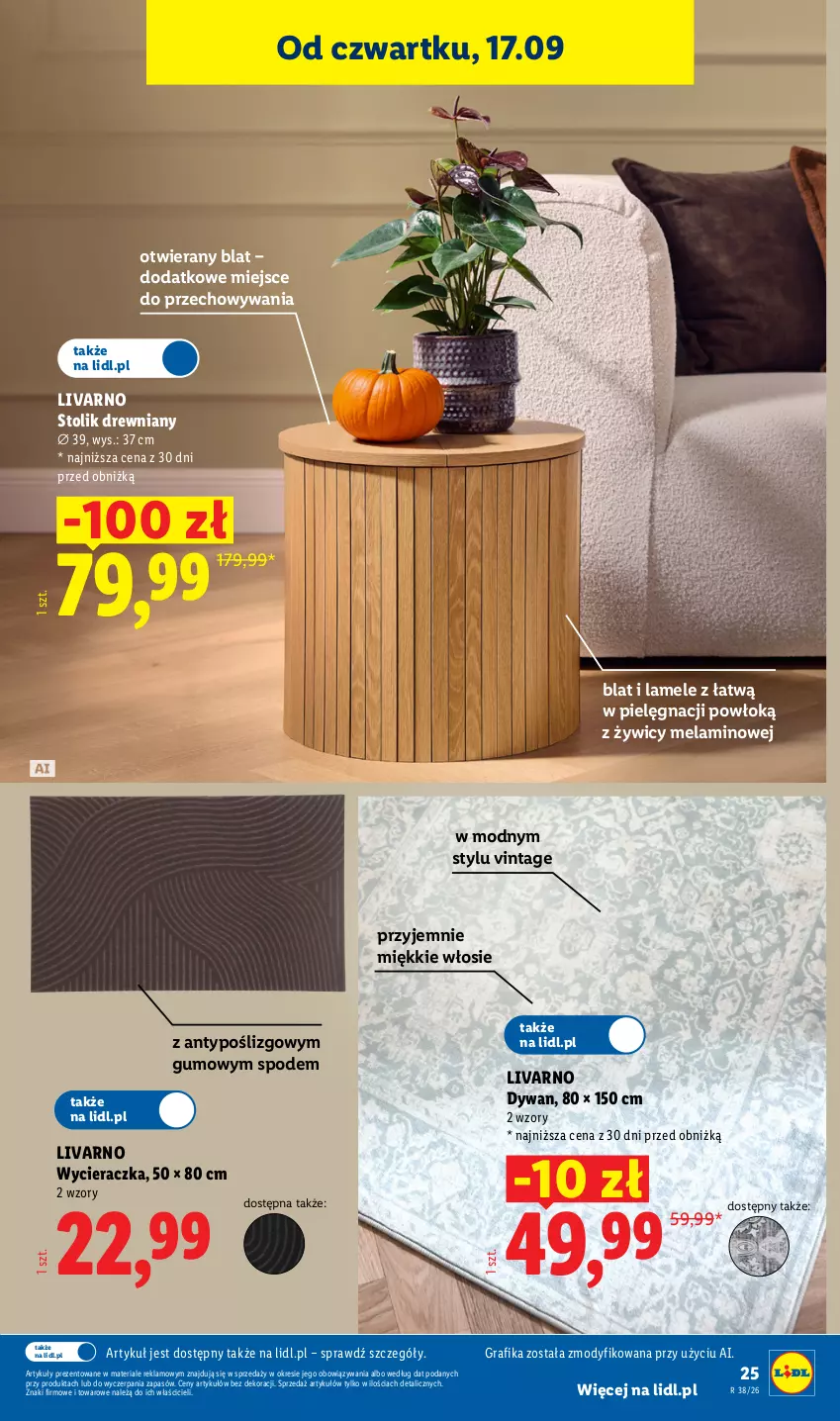 Gazetka promocyjna Lidl - Gazetka ważna od 14.09. do 19.09. - ważna 14.09 do 19.09.2026 - strona 29 - produkty: Dywan, Gra, Grafika, Ivar, Stolik, Wycieraczka