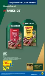 Gazetka promocyjna Lidl - Gazetka ważna od 14.09. do 19.09. - Gazetka - ważna od 19.09 do 19.09.2026 - strona 33 - produkty: Parkside, Salami, Dulano, Ogród