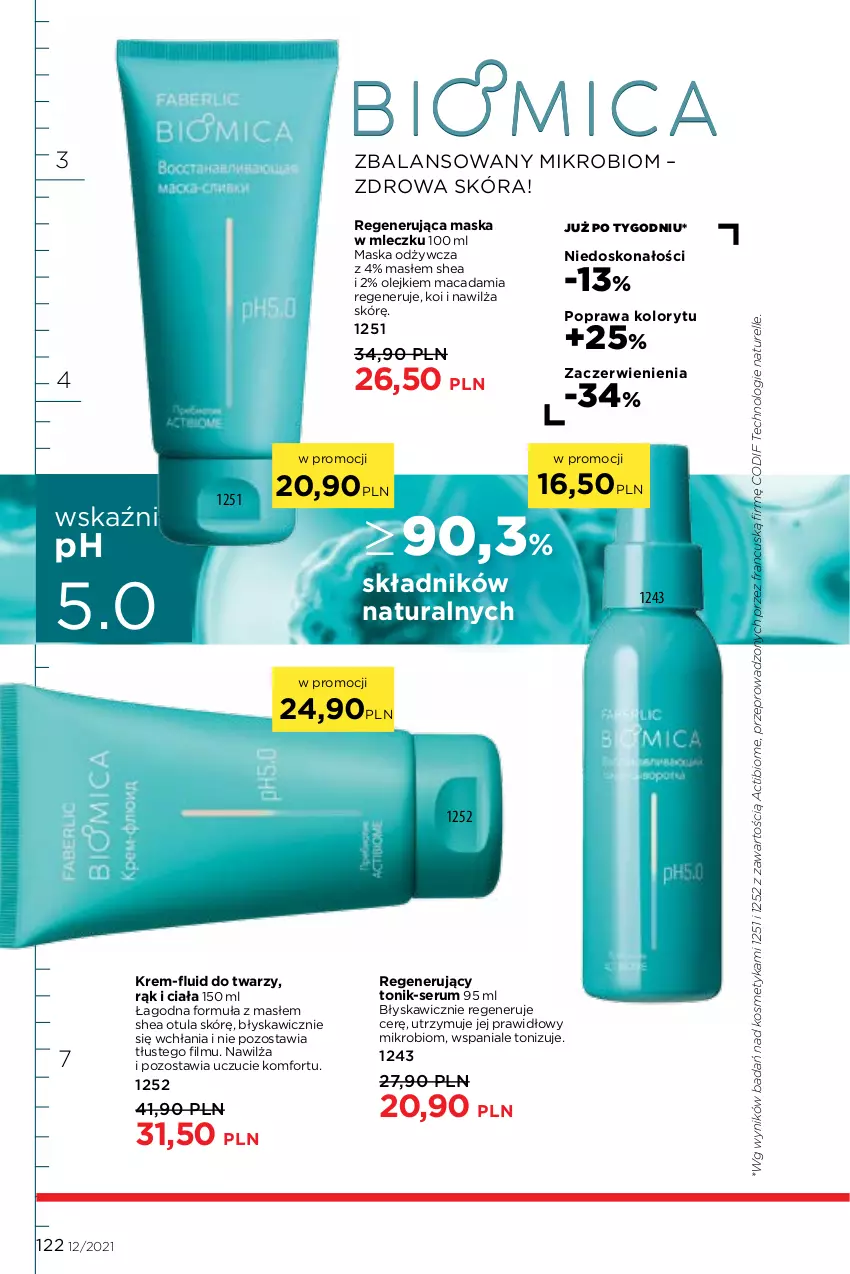 Gazetka promocyjna Faberlic - Gazetka - ważna 16.08 do 15.09.2021 - strona 122 - produkty: Maska, Naturell, Olej, Regenerująca maska, Rum, Ser, Serum, Tonik