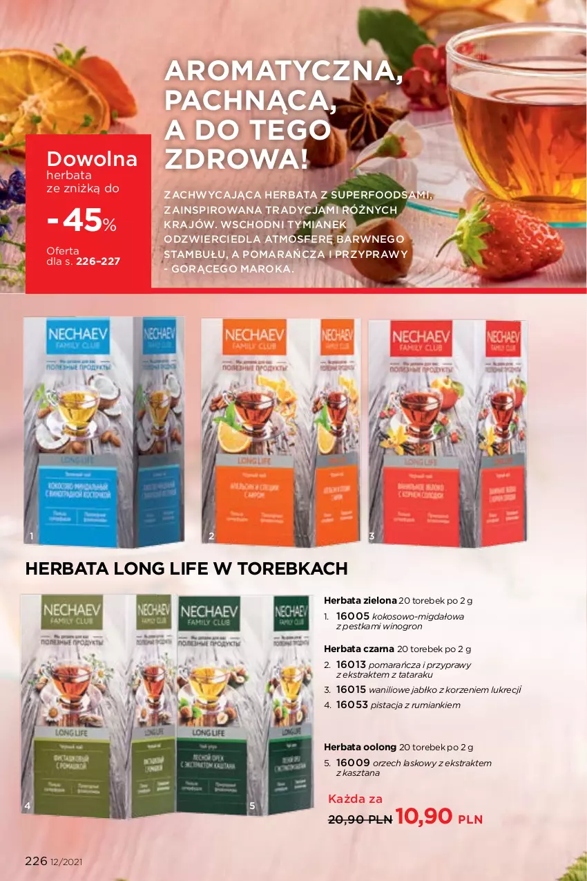 Gazetka promocyjna Faberlic - Gazetka - ważna 16.08 do 15.09.2021 - strona 226 - produkty: Herbata, Herbata czarna, Kokos, Przyprawy, Rum, Torebka, Wino