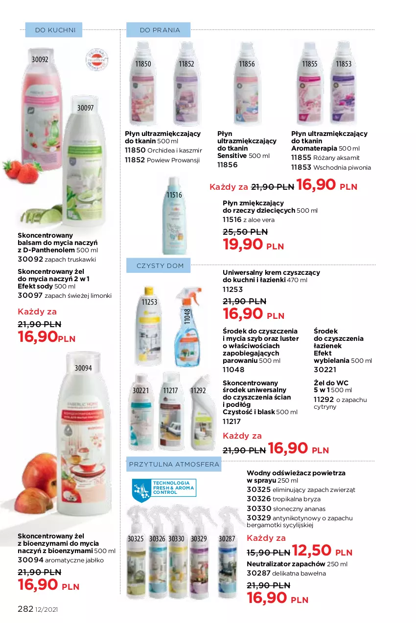 Gazetka promocyjna Faberlic - Gazetka - ważna 16.08 do 15.09.2021 - strona 282 - produkty: Aksam, Aloe vera, Ananas, Balsam do mycia naczyń, Bryza, Control, Cytryny, Do mycia naczyń, Dzieci, Odświeżacz powietrza, Piwo, Róża, Tera, Truskawki, Wełna