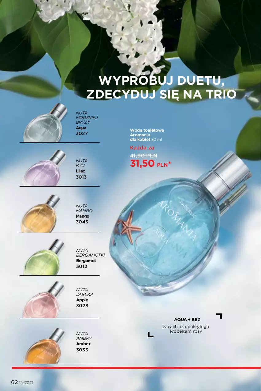 Gazetka promocyjna Faberlic - Gazetka - ważna 16.08 do 15.09.2021 - strona 62 - produkty: Jabłka, Mango, Woda, Woda toaletowa