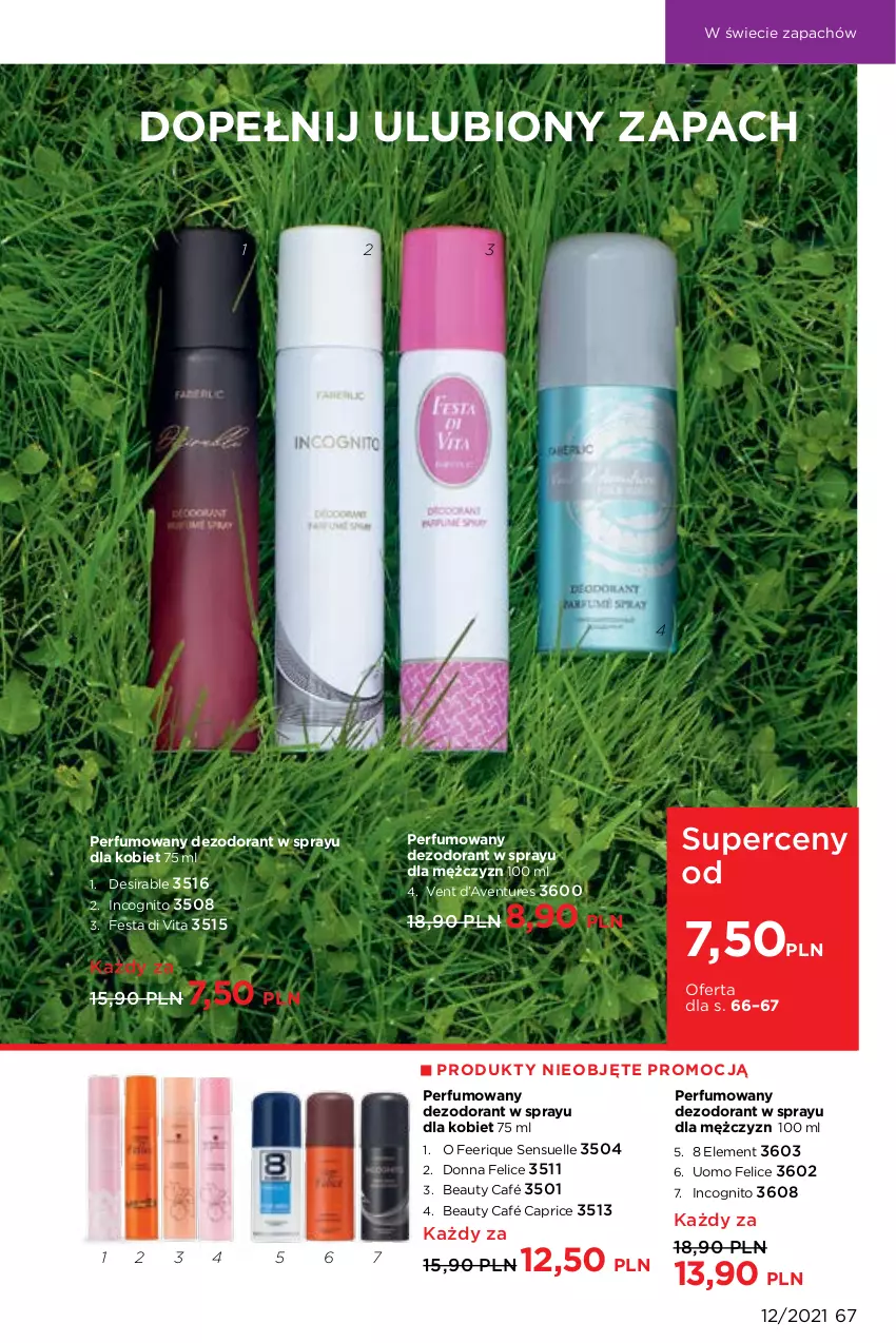 Gazetka promocyjna Faberlic - Gazetka - ważna 16.08 do 15.09.2021 - strona 67 - produkty: Avent, Dezodorant, Perfum