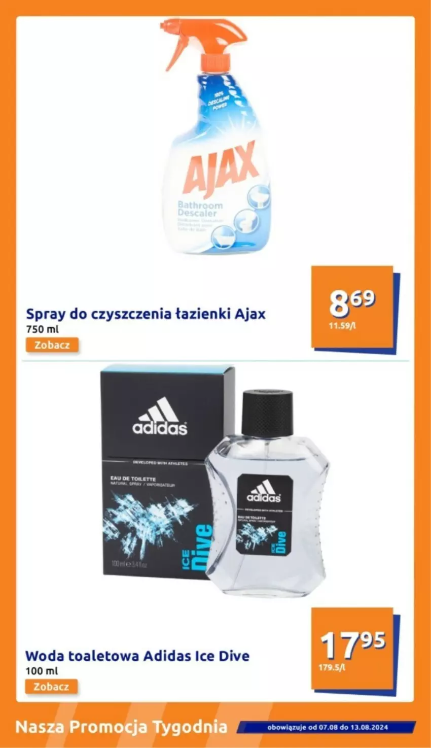 Gazetka promocyjna Action - ważna 07.08 do 13.08.2024 - strona 17 - produkty: Adidas, Ajax, Spray do czyszczenia, Woda, Woda toaletowa