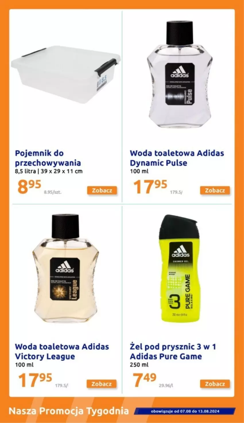 Gazetka promocyjna Action - ważna 07.08 do 13.08.2024 - strona 20 - produkty: Adidas, Pojemnik, Pur, Woda, Woda toaletowa