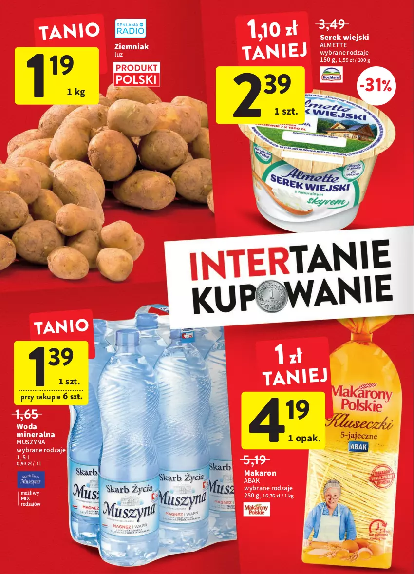 Gazetka promocyjna Intermarche - Gazetka Intermarche - ważna 03.11 do 08.11.2022 - strona 2 - produkty: Almette, Makaron, Mus, Ser, Serek, Serek wiejski, Szyna, Woda, Woda mineralna