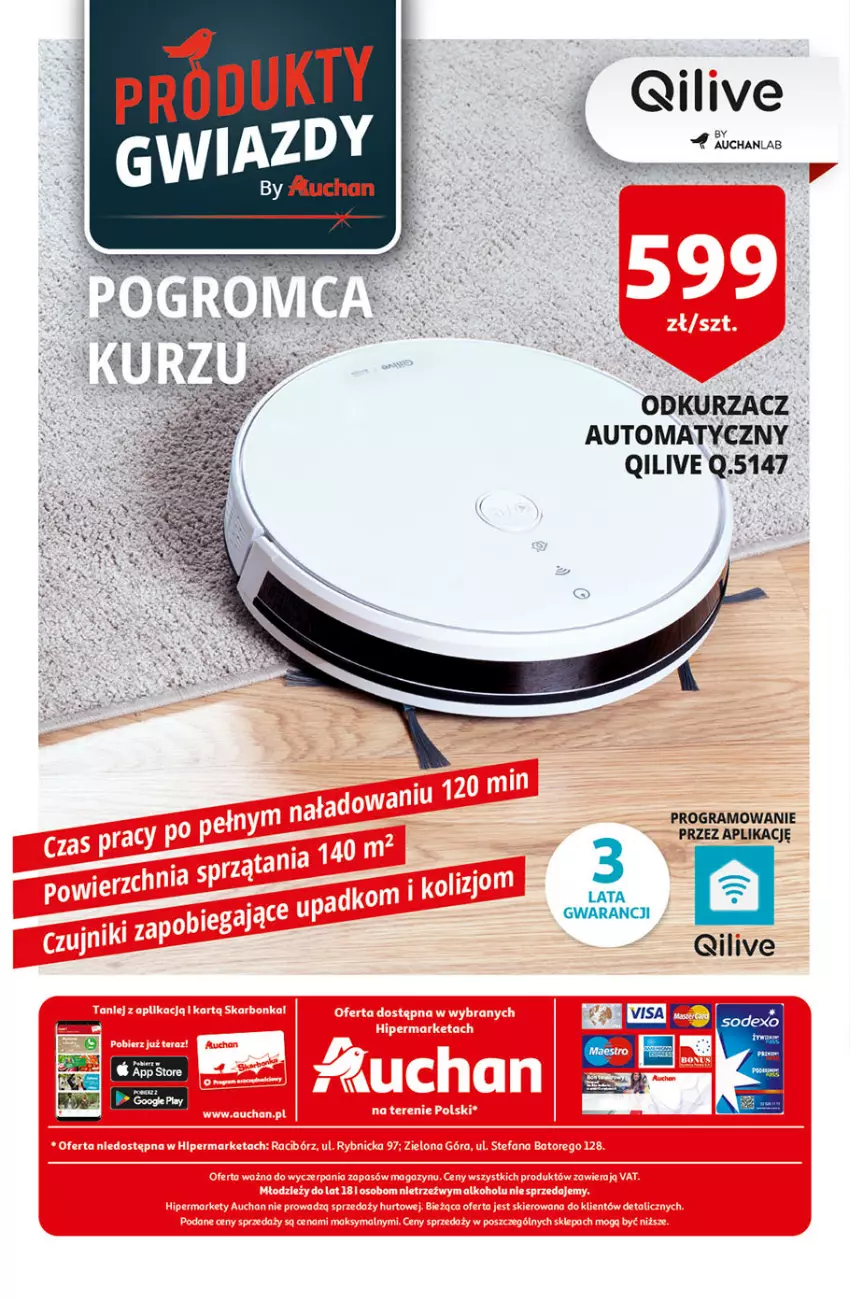 Gazetka promocyjna Auchan - Gazetka przeNISKIE CENY – PrzeWybór z MAXI PAKAMI Hipermarkety - ważna 15.09 do 21.09.2022 - strona 36 - produkty: Gra, Odkurzacz