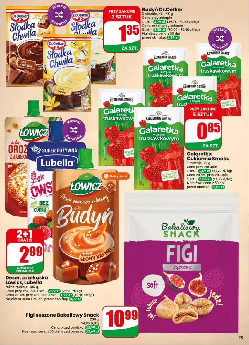 Gazetka promocyjna Dino - Gazetka 20 / 2026 - ważna 13.05 do 19.05.2026 - strona 19 - produkty: Bell, Bella, Budyń, Cukier, Deser, Figi, Gala, Galaretka, Lubella, Ser