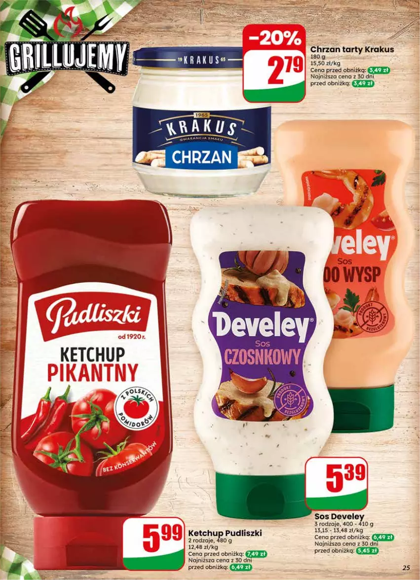 Gazetka promocyjna Dino - Gazetka 20 / 2026 - ważna 13.05 do 19.05.2026 - strona 25 - produkty: Chrzan, Ketchup, Krakus, Pudliszki, Sos