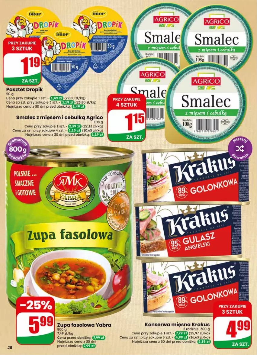 Gazetka promocyjna Dino - Gazetka 20 / 2026 - ważna 13.05 do 19.05.2026 - strona 28 - produkty: Fa, Krakus, Pasztet, Ser, Smalec, Zupa