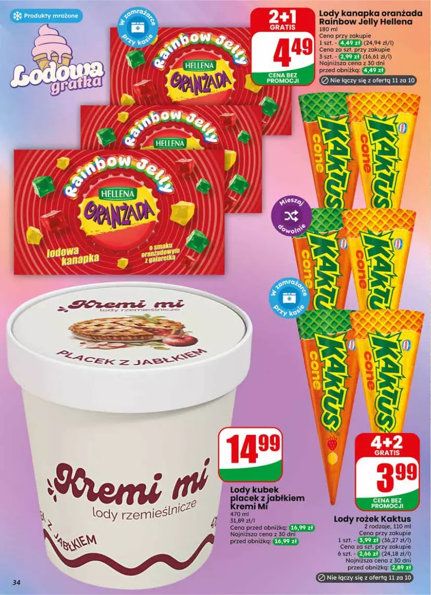 Gazetka promocyjna Dino - Gazetka 20 / 2026 - ważna 13.05 do 19.05.2026 - strona 34 - produkty: Hellena, Kaktus, Kubek, Lody, Oranżada