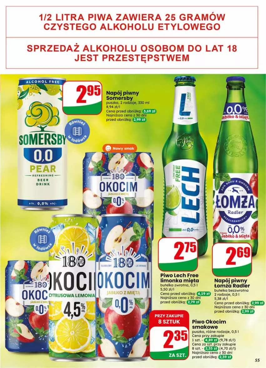 Gazetka promocyjna Dino - Gazetka 20 / 2026 - ważna 13.05 do 19.05.2026 - strona 55 - produkty: Koc, Limonka, Mięta, Napój, Okocim, Piwo
