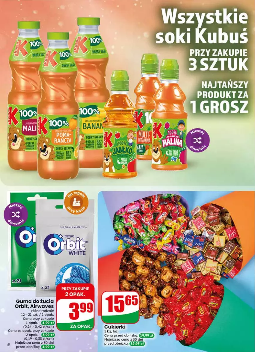 Gazetka promocyjna Dino - Gazetka 20 / 2026 - ważna 13.05 do 19.05.2026 - strona 6 - produkty: Cukier, Cukierki, Guma do żucia, Orbit