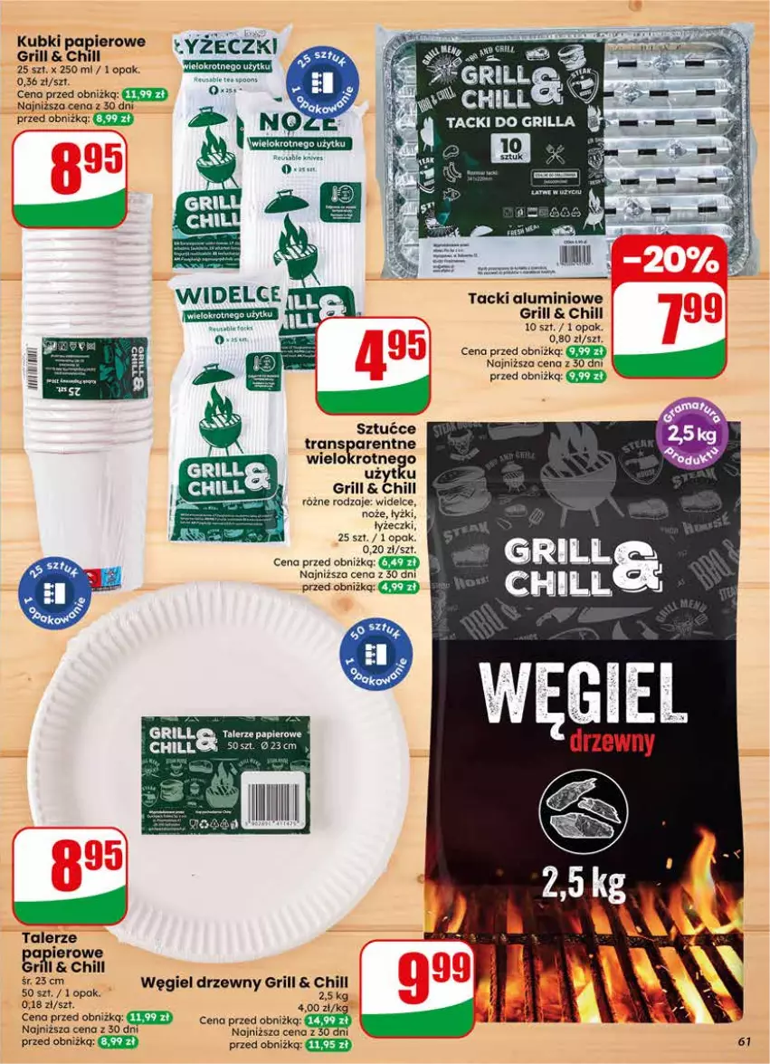 Gazetka promocyjna Dino - Gazetka 20 / 2026 - ważna 13.05 do 19.05.2026 - strona 61 - produkty: Grill, Noż, Papier, Talerz, Tran, Węgiel drzewny