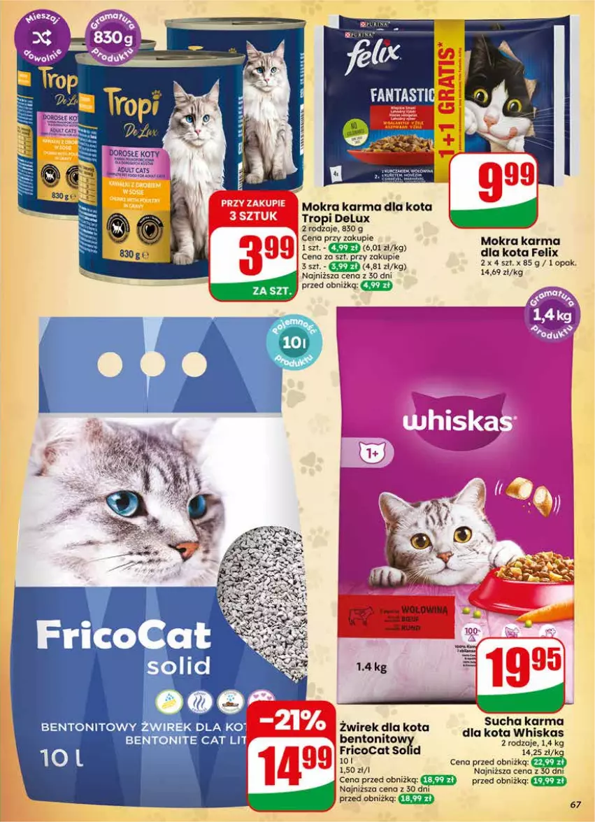 Gazetka promocyjna Dino - Gazetka 20 / 2026 - ważna 13.05 do 19.05.2026 - strona 67 - produkty: Fa, Fanta, Felix, Mokra karma, Sucha karma