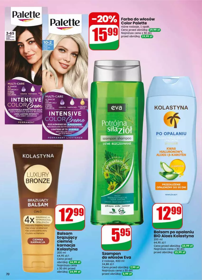 Gazetka promocyjna Dino - Gazetka 20 / 2026 - ważna 13.05 do 19.05.2026 - strona 70 - produkty: Fa, Farba do włosów, Gin, Palette, Szampon