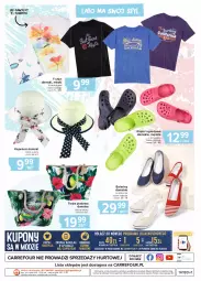 Gazetka promocyjna Carrefour - Gazetka Moda pełna słońca - Gazetka - ważna od 15.05 do 15.05.2021 - strona 16 - produkty: Klapki, O nas, T-shirt, Baleriny, Torba