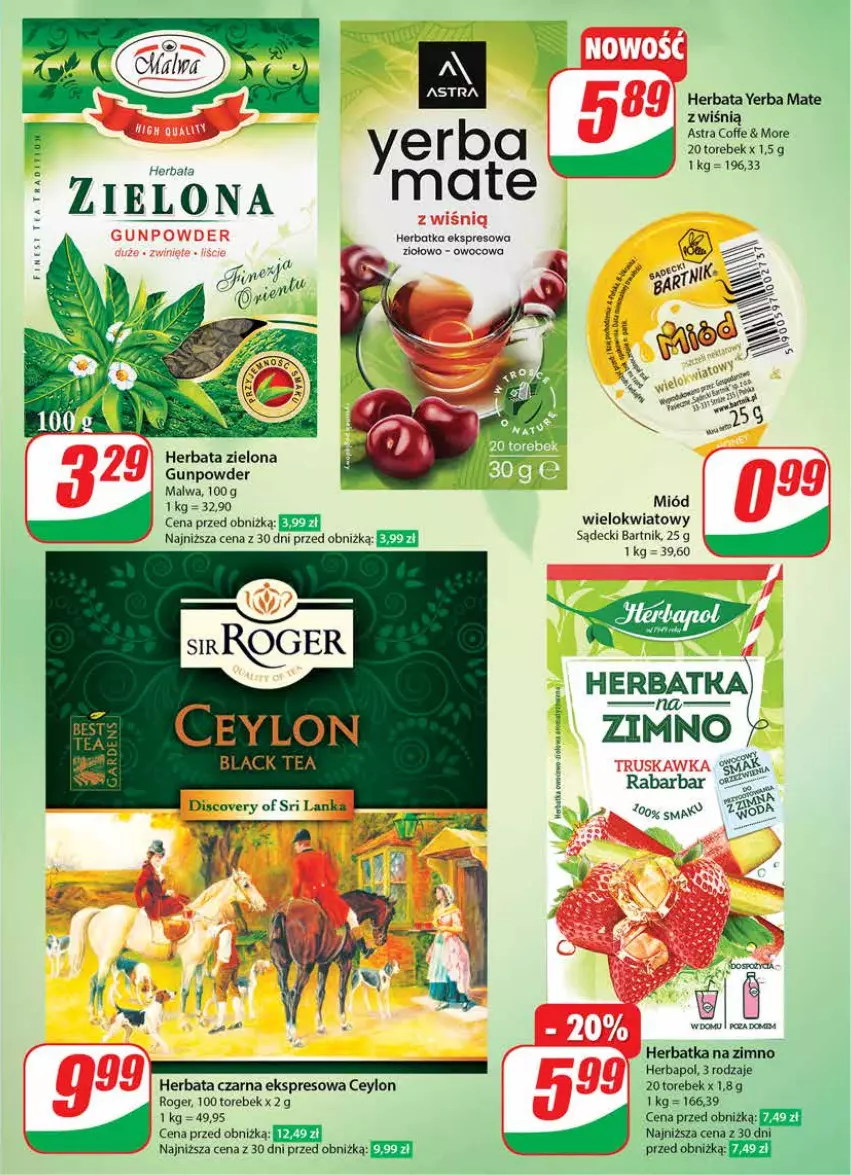 Gazetka promocyjna Dino - Gazetka 17 / 2024 - ważna 24.04 do 30.04.2024 - strona 9 - produkty: Herbapol, Herbata, Herbata czarna, Lack, Miód
