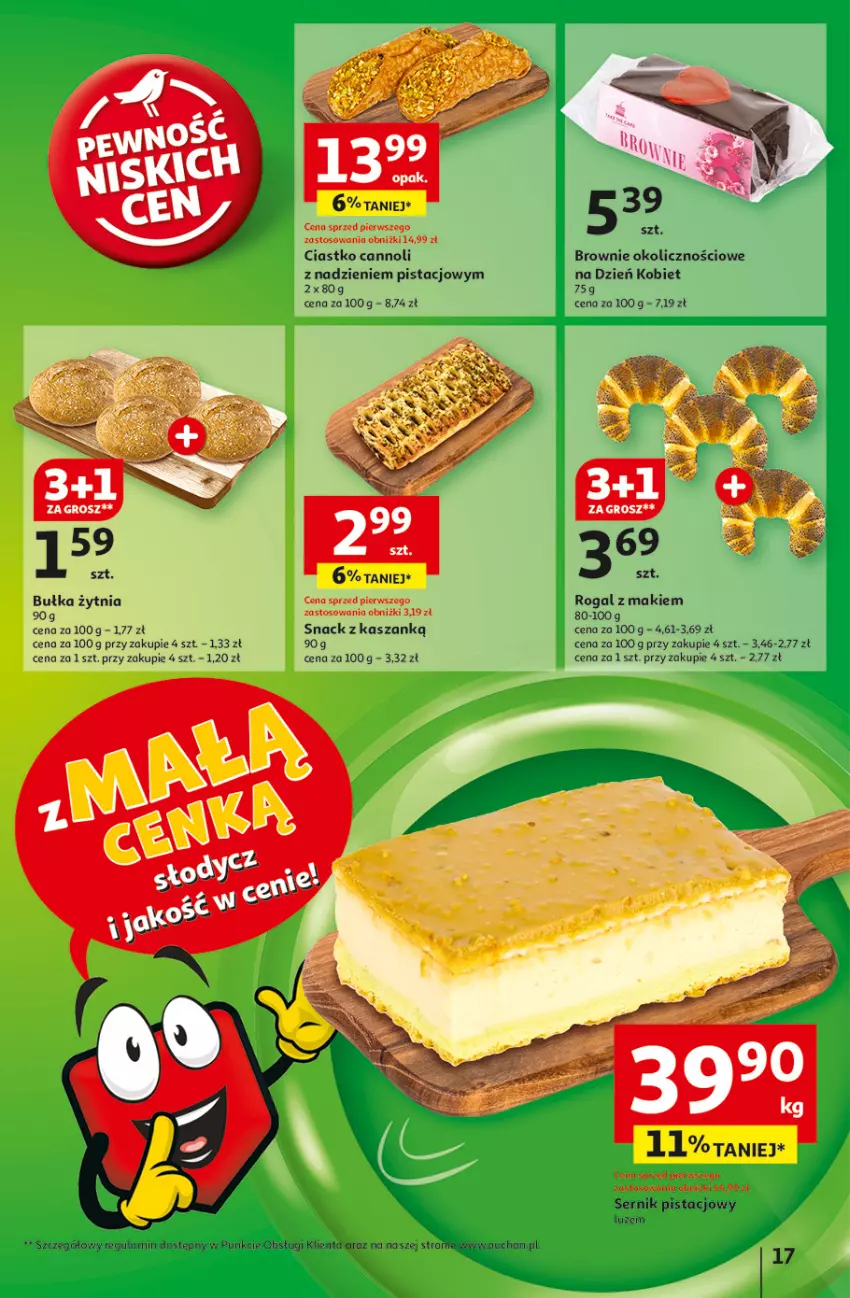 Gazetka promocyjna Auchan - Pewność Niskich Cen Hipermarket - ważna 06.03 do 12.03.2025 - strona 19 - produkty: Brownie, Bułka, Kasza, Rogal, Ser