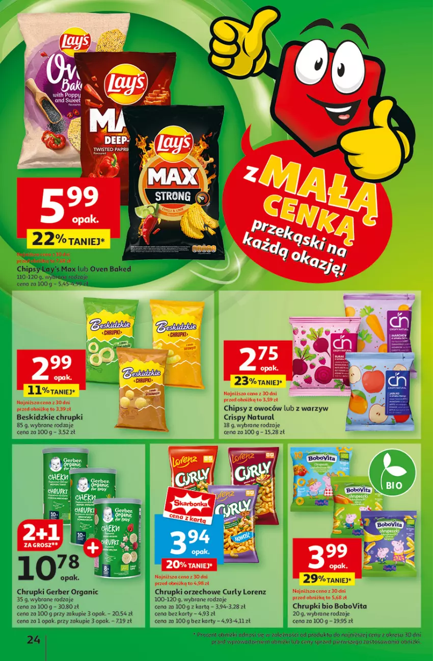 Gazetka promocyjna Auchan - Pewność Niskich Cen Hipermarket - ważna 06.03 do 12.03.2025 - strona 26 - produkty: Beskidzki, BoboVita, Chipsy, Chrupki, Gerber, Lorenz, Vita C